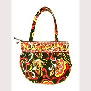 Vera Bradley Purse Handbag 12"x11" Floral Zip